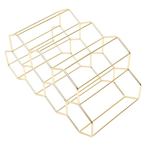 VALICLUD Nordisches Weinflaschenhalter Hohl Weinregal Robust Für Wohnzimmer Bar Küchentisch Weinflaschen Organizer Goldener Flaschenständer von VALICLUD