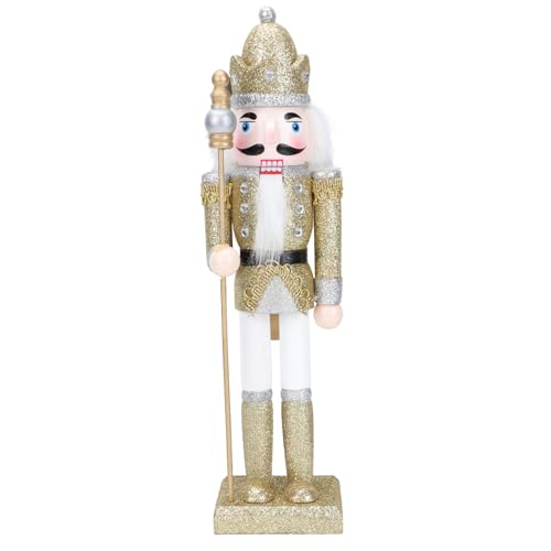VALICLUD Nussknacker Zahlen Holz Puppen Decor Nussknacker Weihnachten Dekorationen für Home Soldat Figur Puppe Figur Desktop Weihnachten Nussknacker Goldene von VALICLUD