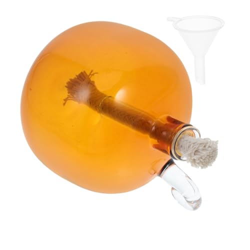 VALICLUD Öllampe Aus Glas Kleine Nachfüllbare Flüssigkeitslampe Baumwolldocht-ölkerze Geruchsneutrale Kerzen Für Zuhause Und Restaurants von VALICLUD
