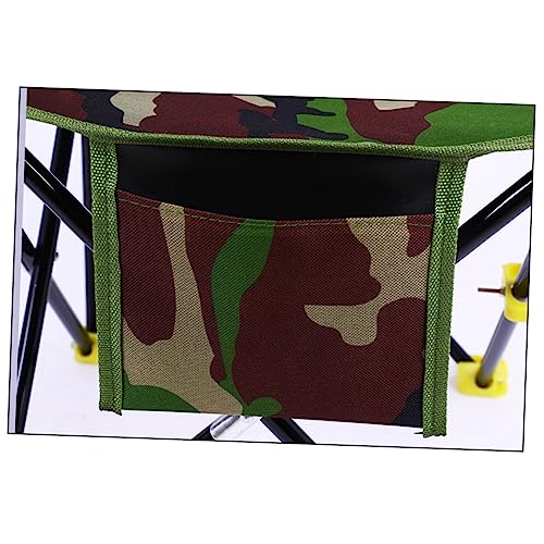 VALICLUD Outdoor Klappstuhl Tragbar Faltbarer Angelstuhl für Camping Garten und Reisen Leichter Sketching Stool mit Sitzfläche und Rückenlehne von VALICLUD