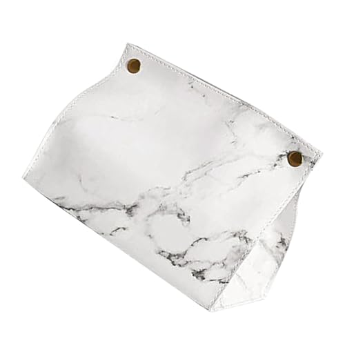 VALICLUD PU Kunstleder Taschentuchbox mit Marmor Design Kompakte Napkin Storage Case für Büro Auto Zuhause Strapazierfähiger Tissue Container Stilvoll und Praktisch für Schlafzimmer und VALICLUD PU Kunstleder Taschentuchbox mit Marmor Design Kompakte Napkin Storage Case für Büro Auto Zuhause Strapazierfähiger Tissue Container Stilvoll und Praktisch für Schlafzimmer und von VALICLUD
