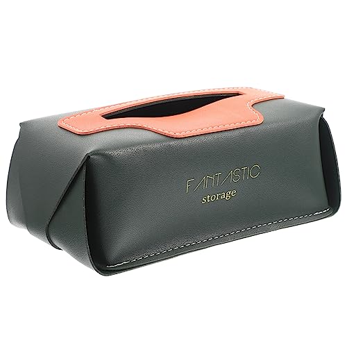 VALICLUD PU Leder Auto Serviettenbox Organizer Dekorativer Kosmetiktücherhalter Praktische Taschentuchaufbewahrung für Büro Zuhause Restaurant Hotel Modernes Design Dunkelgrün VALICLUD PU Leder Auto Serviettenbox Organizer Dekorativer Kosmetiktücherhalter Praktische Taschentuchaufbewahrung für Büro Zuhause Restaurant Hotel Modernes Design Dunkelgrün von VALICLUD