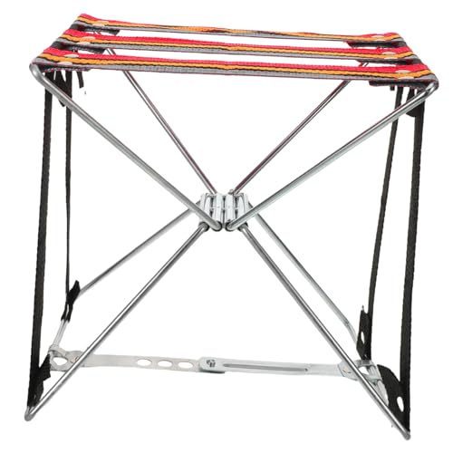 VALICLUD Pediküre Hocker zusammenklappbarer Anglerhocker Außenhocker Maniküre Fußstütze Leichter Campinghocker Kleiner Campinghocker Spa-Hocker klappbare Fußstütze Klapphocker Metall von VALICLUD