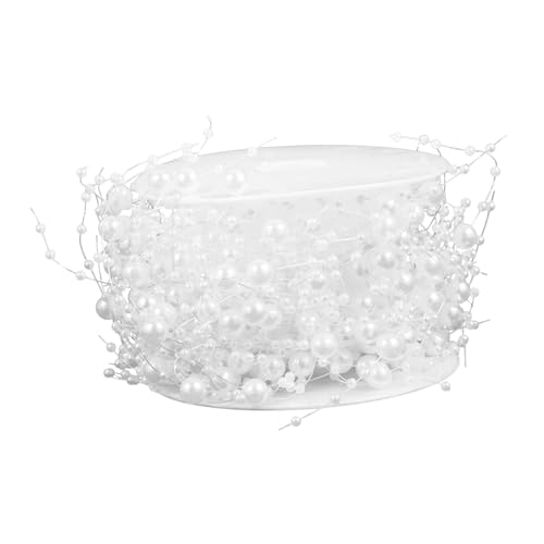 VALICLUD Perlenkette für Basteln Künstliche Perlenschnur in Perlweiß Verstellbar Schwimmende Kerzen Deko Vase Füller Stilvolle DIY Hochzeit Dekoration VALICLUD Perlenkette für Basteln Künstliche Perlenschnur in Perlweiß Verstellbar Schwimmende Kerzen Deko Vase Füller Stilvolle DIY Hochzeit Dekoration von VALICLUD