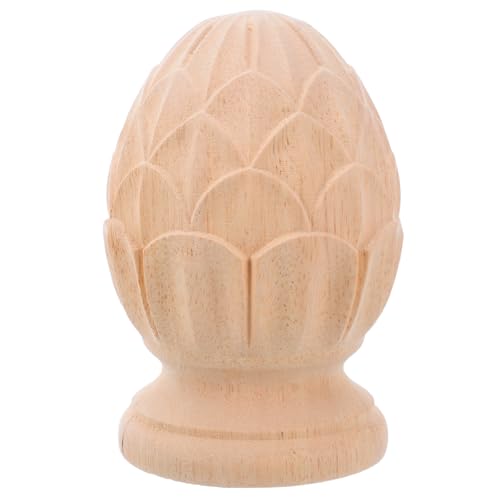 VALICLUD Pfostenkappe aus Holz, Geschnitzt, Ananas-Form, für Treppen, Dekorativer Aufsatz, Amerikanischer Stil, DIY-bastelarbeiten, Heimdekoration, 10 X 16 cm VALICLUD Pfostenkappe aus Holz, Geschnitzt, Ananas-Form, für Treppen, Dekorativer Aufsatz, Amerikanischer Stil, DIY-bastelarbeiten, Heimdekoration, 10 X 16 cm von VALICLUD
