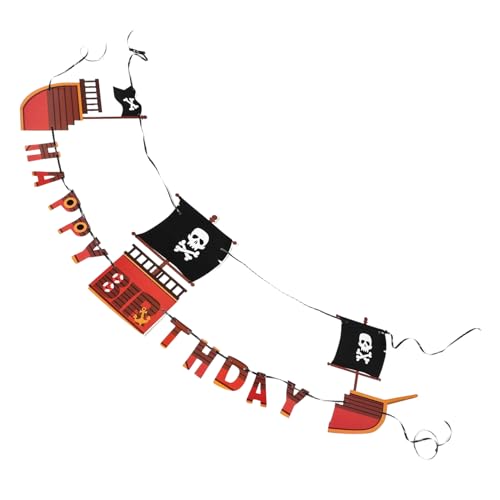 VALICLUD Piraten girlande Banner Geburtstagsdeko Piratenparty Piratenmotiv Geburtstagsfeier Dekoration Schnell Montierbar Einzigartiges Design Für Kindergeburtstag von VALICLUD
