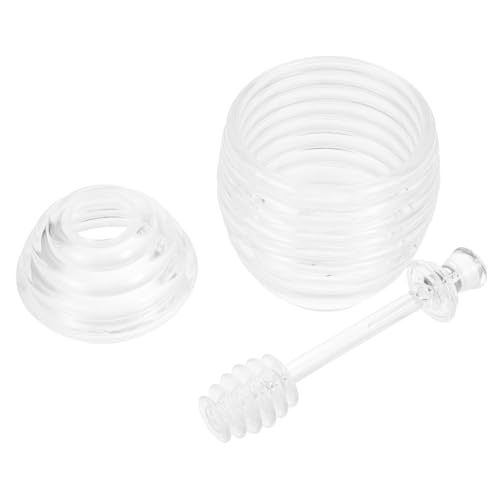 VALICLUD Plastik Honigtopf Transparent mit Rührstab Lebensmittelechter Kunststoff Auslaufsicherer Sirupspender Vielseitiger Küchenbehälter für Honig Süßigkeiten und Trockenwaren Praktische VALICLUD Plastik Honigtopf Transparent mit Rührstab Lebensmittelechter Kunststoff Auslaufsicherer Sirupspender Vielseitiger Küchenbehälter für Honig Süßigkeiten und Trockenwaren Praktische von VALICLUD