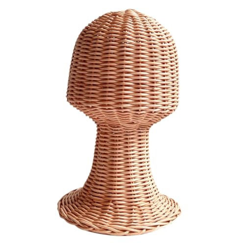 VALICLUD Rattan Hutständer Freistehend Stabile Mützenhalterung für Fedora Caps Hüte und Perücken Rustikaler Hutdisplayständer für Zuhause und Ladengeschäfte Verformungsschutz und von VALICLUD