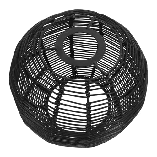 VALICLUD Rattan Lampenschirm Gewebt Boho Kronleuchter Ersatzschirm Hängelampe Zen design Für Esszimmer Wohnzimmer Schlafzimmer Schwarzer Pendelleuchten abdeckung VALICLUD Rattan Lampenschirm Gewebt Boho Kronleuchter Ersatzschirm Hängelampe Zen design Für Esszimmer Wohnzimmer Schlafzimmer Schwarzer Pendelleuchten abdeckung von VALICLUD