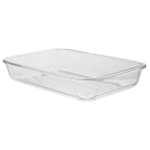 VALICLUD Rechteckige Glasbackform aus Gehärtetem Hitzebeständige Backware für Mikrowelle und Ofen für Bbq und Familienfeiern Leicht zu Reinigen und Wiederverwendbar von VALICLUD