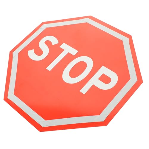 VALICLUD Reflektierendes Achtkant Warnschild Stop Verkehrszeichen für Straßen Schule Bulletinboard Wetterfest Praktische Verkehrswarnung von VALICLUD