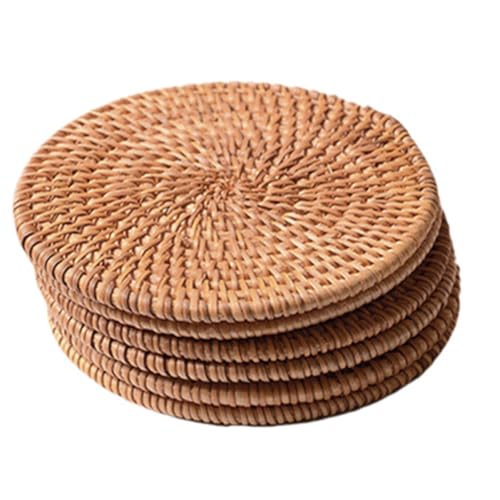 VALICLUD Runde Natur Rattan Untersetzer Hitzeisolierend Hitzebeständig Topfuntersetzer für Töpfe Pfannen Teekannen Küchentisch Sets Handgefertigt VALICLUD Runde Natur Rattan Untersetzer Hitzeisolierend Hitzebeständig Topfuntersetzer für Töpfe Pfannen Teekannen Küchentisch Sets Handgefertigt von VALICLUD