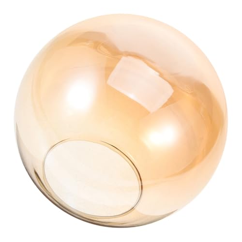 VALICLUD Runder Glaslampenschirm Amberfarbener Lampenschirm Ersatz Stilvolle Pendelleuchte für Decken und Tischlampen Installieren und Langlebig von VALICLUD