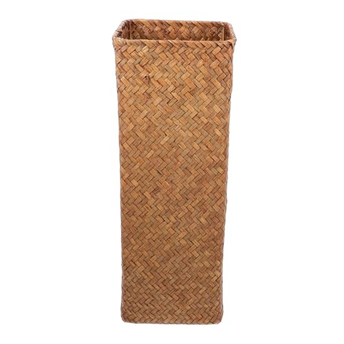 VALICLUD Rustikale Rattan Vase Groß Handgewebt aus Natürlichem Seegras Vintage Blumendekoration für Büro Tisch Wohnzimmer Kompakt und Langlebig mit Feiner Flechtkunst VALICLUD Rustikale Rattan Vase Groß Handgewebt aus Natürlichem Seegras Vintage Blumendekoration für Büro Tisch Wohnzimmer Kompakt und Langlebig mit Feiner Flechtkunst von VALICLUD