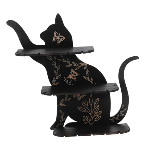 VALICLUD Rustikales Holz Wandregal Katzenform Verspieltes Design Kristallhalter Dekoratives Schwebendes Regal für Wohnzimmer Schlafzimmer Büro Vielseitiges Aufbewahrungsrack VALICLUD Rustikales Holz Wandregal Katzenform Verspieltes Design Kristallhalter Dekoratives Schwebendes Regal für Wohnzimmer Schlafzimmer Büro Vielseitiges Aufbewahrungsrack von VALICLUD