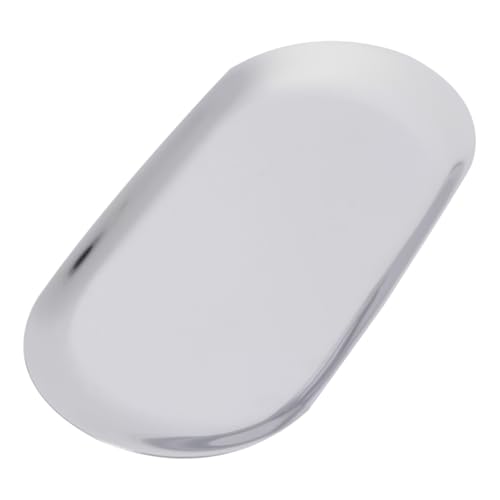VALICLUD Schmuck Snack tablett aus Lebensmittelechtem Edelstahl Spiegelpoliert Nordischer Stil Kleines Silbernes Metall aufbewahrungstablett für Zuhause und Organizer VALICLUD Schmuck Snack tablett aus Lebensmittelechtem Edelstahl Spiegelpoliert Nordischer Stil Kleines Silbernes Metall aufbewahrungstablett für Zuhause und Organizer von VALICLUD