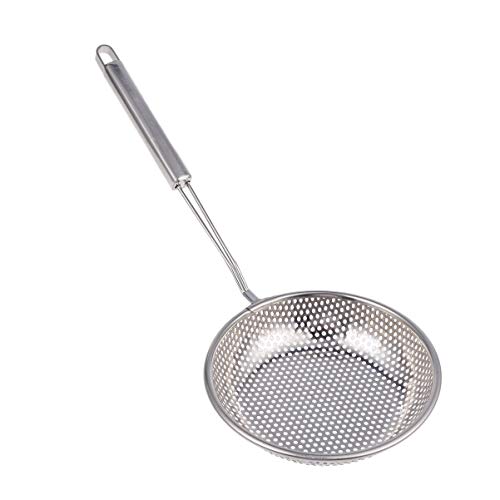 VALICLUD Schöpflöffel Hitzebeständiger Sieblöffel für Fondue Haushalt Restaurant Ergonomischer Griff Effektives Abseihen von Öl und Flüssigkeiten Rostfrei für Gemüse und Frittierwaren von VALICLUD