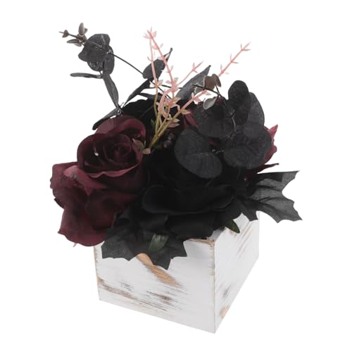 VALICLUD Schwarz simulierte Blumenschmuckstücke Kunstblumen für den Innenbereich Kunstblumen in der Vase Zimmerdekoration gefälschte Schwarze Blumen Seidentuch VALICLUD Schwarz simulierte Blumenschmuckstücke Kunstblumen für den Innenbereich Kunstblumen in der Vase Zimmerdekoration gefälschte Schwarze Blumen Seidentuch von VALICLUD