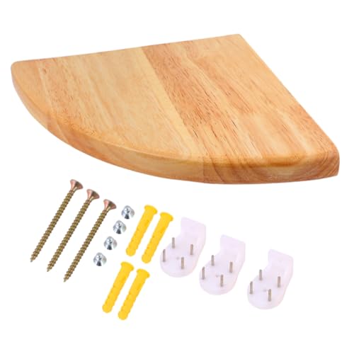 VALICLUD Schwebendes Holz eckregal aus Gummibaum Fächerförmiges Wandboard Einfach Montierbares Aufbewahrungsregal für Wohnzimmer Stilvolles Dekoratives Wandregal für Tv zubehör und Kleine VALICLUD Schwebendes Holz eckregal aus Gummibaum Fächerförmiges Wandboard Einfach Montierbares Aufbewahrungsregal für Wohnzimmer Stilvolles Dekoratives Wandregal für Tv zubehör und Kleine von VALICLUD