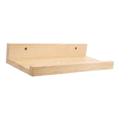 VALICLUD Schwebendes Wandregal aus Massivem Holz Stabiles Platzsparendes Hängeregal für Wohnzimmer Bad Schlafzimmer Vielseitiges Kleines Küchenregal mit Hoher Tragkraft und Dekorativem von VALICLUD