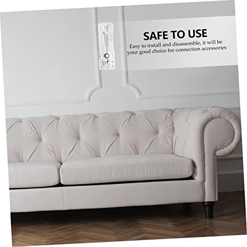 VALICLUD Sectional Sofa Verbinder aus Robustem Metall Einfache Montage Rostfrei Praktische Möbelverbindung für Stabile Couch und Sofakombination Silberfarbene Verbindungsplatte von VALICLUD