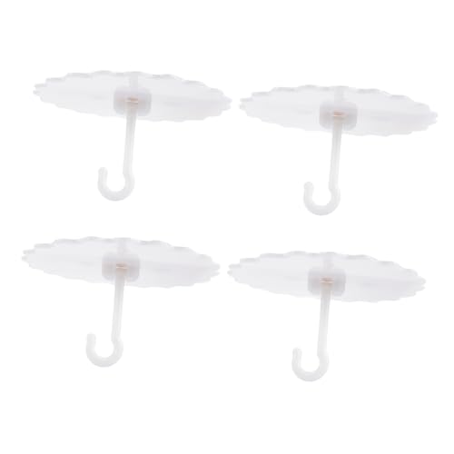 VALICLUD Selbstklebende Deckenhaken für Moskitonetz Befestigung Kunststoff Klebehaken für Baldachin Betthimmel Montage Einfache Installation Weiß für Schlafzimmer und Hausbett von VALICLUD