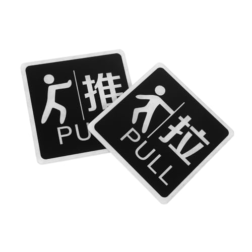 VALICLUD Selbstklebendes Acryl Push pull Türschild Wasserbeständig Installieren Für Glastüren Büros Geschäfte Restaurants Klare Richtungsanzeige von VALICLUD