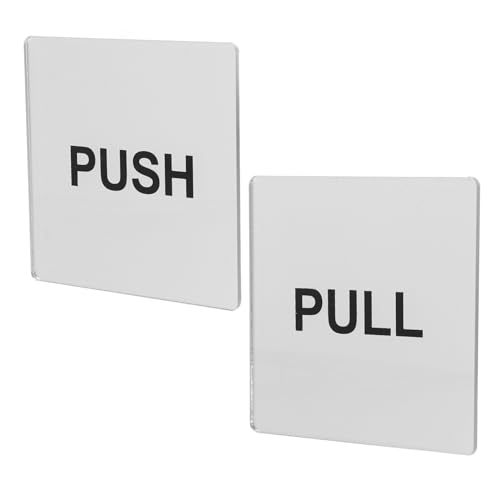 VALICLUD Selbstklebendes Push Pull Türschild aus Acryl Klare Glas Türanzeige Bruchsicher Langlebig Modernes Minimalistisches Design für Büro Geschäft Gewerbe mit Glastüren von VALICLUD
