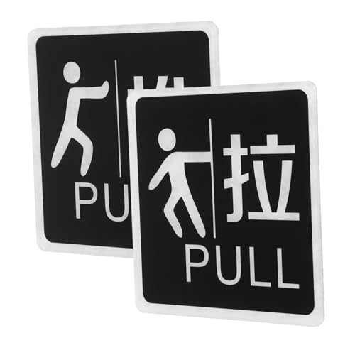 VALICLUD Selbstklebendes Push Pull Türschild aus Robustem Acryl Wasserresistent Einfache Montage für Glastüren Büros Geschäfte und Restaurants Klare Türindikatoren von VALICLUD