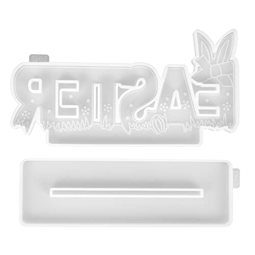 VALICLUD Silikonform Ostern Tischdeko Easter Schriftzug Silikon Form Osterhase DIY Silikon Gießform Schokolade Silikon Form DIY Basteln Ostern von VALICLUD