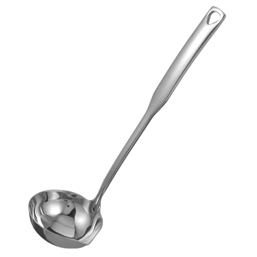 VALICLUD Soßenlöffel Großer Ausgießer Tief Lang Rostfreier Schöpfkelle Formgriff Suppenkannen Utensil Soßen Hot Pot Schöpfkelle Hotpot Schöpfkelle Metall Schöpfkelle Pasta von VALICLUD