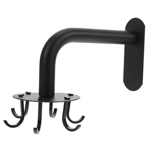 VALICLUD Space Aluminium Badezimmer Wandhaken Drehbar Robuster Wandmontierter Kleiderhaken für Flur Schlafzimmer Küche Stilvoller Aufbewahrungshaken für Mäntel Schlüssel Schals Schwarz von VALICLUD