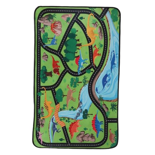 VALICLUD Spielmatte Dinosaurier Motiv Rutschfester Auto Teppich für Jungen Interaktiver Straßenteppich mit Glatter Oberfläche Strapazierfähiger Leicht zu Reinigender Kinderspielteppich für VALICLUD Spielmatte Dinosaurier Motiv Rutschfester Auto Teppich für Jungen Interaktiver Straßenteppich mit Glatter Oberfläche Strapazierfähiger Leicht zu Reinigender Kinderspielteppich für von VALICLUD