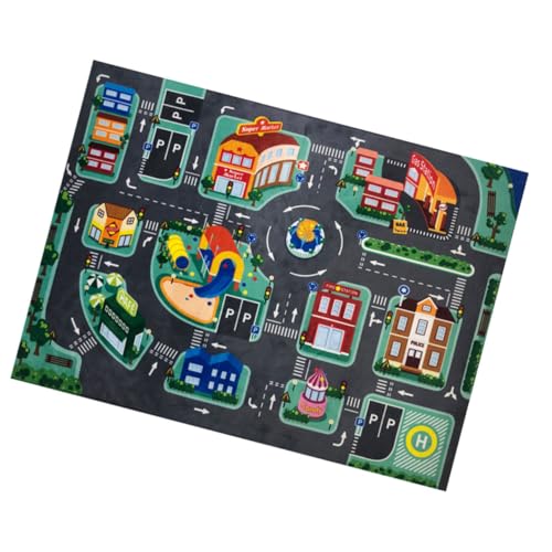 VALICLUD Spielmatte LED Verkehrs Lernteppich Weicher Langlebiger Krabbelteppich für Jungen und Mädchen Pädagogisches Spielteppich rutschfest Kreatives Lernspielzeug von VALICLUD