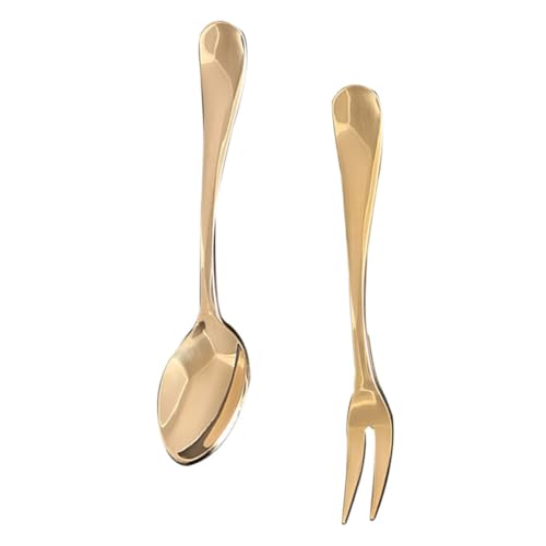 VALICLUD Stilvolles Set Kleine Messing Dessertlöffel und Früchtegabeln Langlebig und Vielseitig für Kaffee Obst und Festliche Anlässe Stilvoll für Zuhause und Gastronomie VALICLUD Stilvolles Set Kleine Messing Dessertlöffel und Früchtegabeln Langlebig und Vielseitig für Kaffee Obst und Festliche Anlässe Stilvoll für Zuhause und Gastronomie von VALICLUD