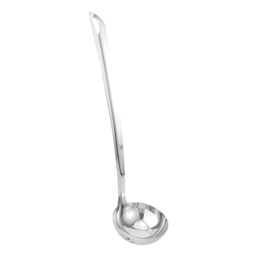 VALICLUD Suppenkelle Multifunktional mit Sieb Hotpot Schöpflöffel zum Abseihen und Servieren Küchenhelfer mit Aufhängung für Vielseitiges Kochen und Platzsparende Aufbewahrung von VALICLUD