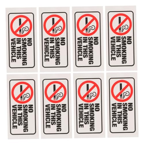 VALICLUD Teiliges Verboten Rauchen Auto Aufkleber Selbstklebend Klare Warnhinweise Für Fenster Tür Innen Außen Geeignet von VALICLUD