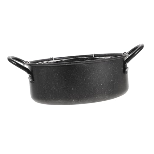 VALICLUD Tempura Fritteuse mit Abtropfgitter Japanischer Stil Kompakte Tiefe Frittierpfanne mit Ausguss Abnehmbarer Griff für Fisch Hähnchen Pommes Camping und Familiengebrauch VALICLUD Tempura Fritteuse mit Abtropfgitter Japanischer Stil Kompakte Tiefe Frittierpfanne mit Ausguss Abnehmbarer Griff für Fisch Hähnchen Pommes Camping und Familiengebrauch von VALICLUD