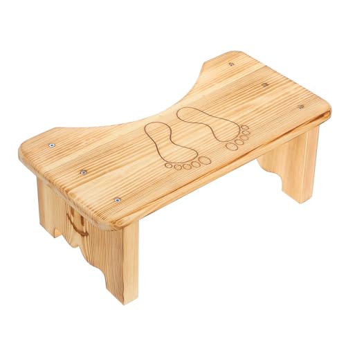 VALICLUD Toilettenhocker Fußhocker Hocker für zu Hause Toilettenhocker Erwachsener Poop hocker Erwachsene Badezimmerhocker Toilettenhocker für Erwachsene hölzern Khaki von VALICLUD