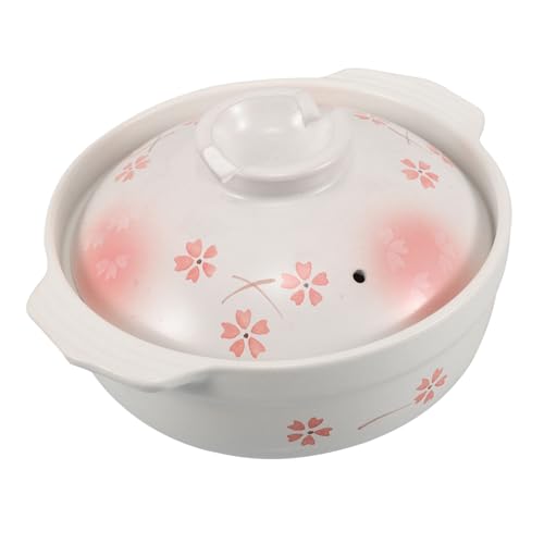 VALICLUD Tontopf im Japanischen Stil mit Deckel Hitzebeständiger Donabe für Langsames Kochen für Suppen und Reis Kochgeschirr für Herd Vielseitig Einsetzbar VALICLUD Tontopf im Japanischen Stil mit Deckel Hitzebeständiger Donabe für Langsames Kochen für Suppen und Reis Kochgeschirr für Herd Vielseitig Einsetzbar von VALICLUD