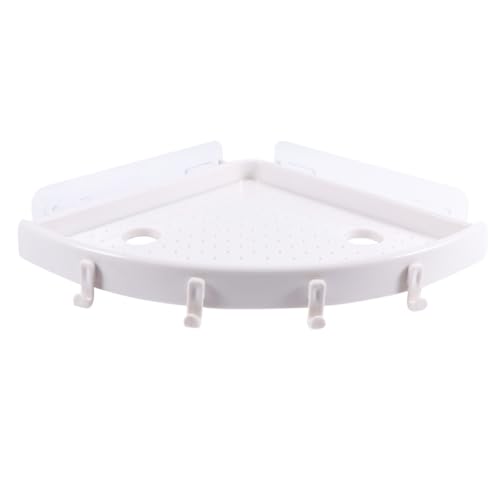 VALICLUD Traceless Dreieckiges Badezimmerregal aus Robustem PP Saugstarkes Eckregal ohne Bohren Praktisches Duschregal für Shampoo und Waschutensilien Weiß Luftdurchlässiges Design Leicht VALICLUD Traceless Dreieckiges Badezimmerregal aus Robustem PP Saugstarkes Eckregal ohne Bohren Praktisches Duschregal für Shampoo und Waschutensilien Weiß Luftdurchlässiges Design Leicht von VALICLUD