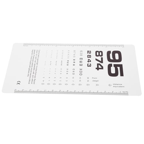 VALICLUD Tragbare Doppelseitige PVC Sehtafel für Augenuntersuchung Wasserdichtes Leichtes Augendiagramm zur Einfachen Sehprüfung für Schule Optiker und Zuhause von VALICLUD