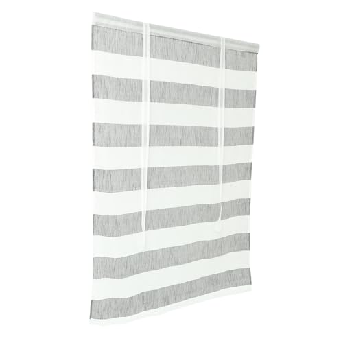 VALICLUD Transparente Gardine mit Gestreiftem Muster Leichter Voile Vorhang aus Polyester Luftdurchlässig und Blickdicht Eleganter Fenstervorhang für Wohnzimmer und Schlafzimmer von VALICLUD