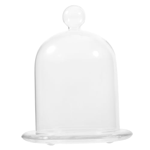 VALICLUD Transparente Glas kuchenglocke mit Glasplatte Staubdichte Kuchenhaube Hitze Kältebeständig Stilvolles Dessert Snack abdeckhaube Einfach zu Reinigen Langlebig VALICLUD Transparente Glas kuchenglocke mit Glasplatte Staubdichte Kuchenhaube Hitze Kältebeständig Stilvolles Dessert Snack abdeckhaube Einfach zu Reinigen Langlebig von VALICLUD