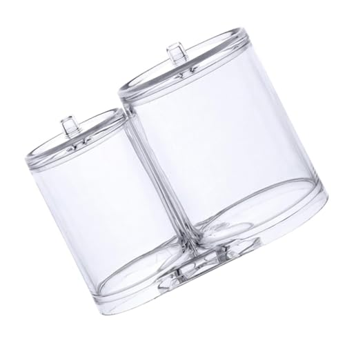 VALICLUD Transparente Wattepad Wattestäbchen aufbewahrungsbox mit Deckel Vielseitiger Kosmetik organizer aus Klarem Kompakte für Badezimmer und Schminktisch Leicht zu Reinigen und von VALICLUD