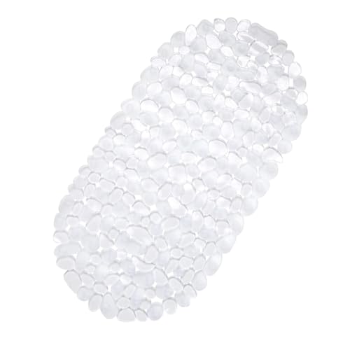 VALICLUD Transparente rutschfeste Duschmatte aus Umweltfreundlichem Dickem PVC mit Kieselsteinstruktur Bodenschonende Rutsch Badematte für Bad Schlafzimmer und Wohnzimmer Komfortable von VALICLUD