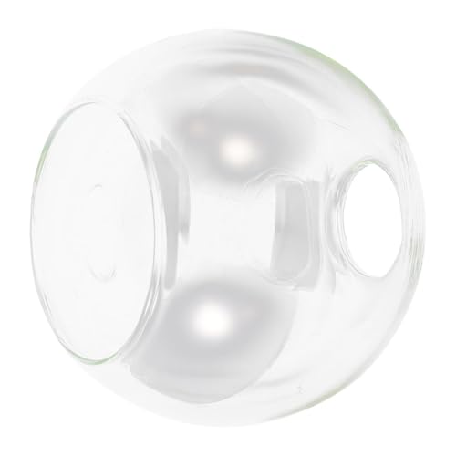 VALICLUD Transparenter Glaskugel Lampenschirm mit Doppelöffnung Klarer Glas Lampenschirm Ersatz Leicht zu Reinigen Hohe Lichtdurchlässigkeit für Pendelleuchten und Deckenlampen von VALICLUD
