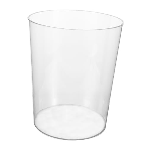VALICLUD Transparenter Runder Haushaltsmülleimer Kreativer Abfalleimer für Büro Bad Schlafzimmer Vielseitiger Schreibtisch Wastebasket Schlichtes Design Praktische Müllaufbewahrung von VALICLUD