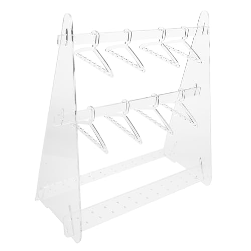 VALICLUD Transparenter Schmuckständer Kreativer Kleidungbügel Ohrringhalter Multifunktionales Schmuckdisplay für Ohrringe und Halsketten Platzsparend für Schminktisch und Regal VALICLUD Transparenter Schmuckständer Kreativer Kleidungbügel Ohrringhalter Multifunktionales Schmuckdisplay für Ohrringe und Halsketten Platzsparend für Schminktisch und Regal von VALICLUD