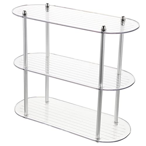 VALICLUD Transparentes Abnehmbares Lagiges Aufbewahrungsregal aus Robustem Material Multifunktionales Displayregal für Schreibtisch und Bad Klarer Organizer mit Glatter Oberfläche und VALICLUD Transparentes Abnehmbares Lagiges Aufbewahrungsregal aus Robustem Material Multifunktionales Displayregal für Schreibtisch und Bad Klarer Organizer mit Glatter Oberfläche und von VALICLUD